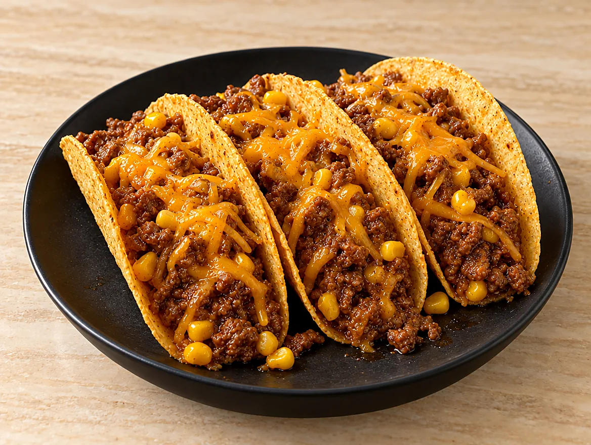 Quick beef tacos